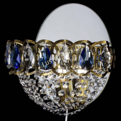 Бра Астра Сетка под бронзу Синяя в Химках Гусь Хрустальный