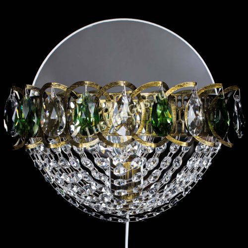 Бра Астра Сетка под бронзу Зеленая в Химках Гусь Хрустальный