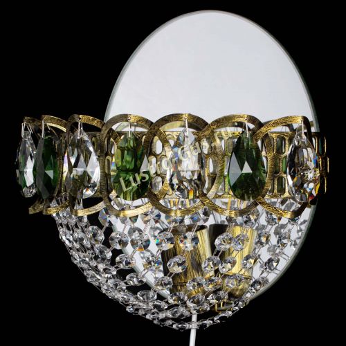 Бра Астра Сетка под бронзу Зеленая в Химках Гусь Хрустальный