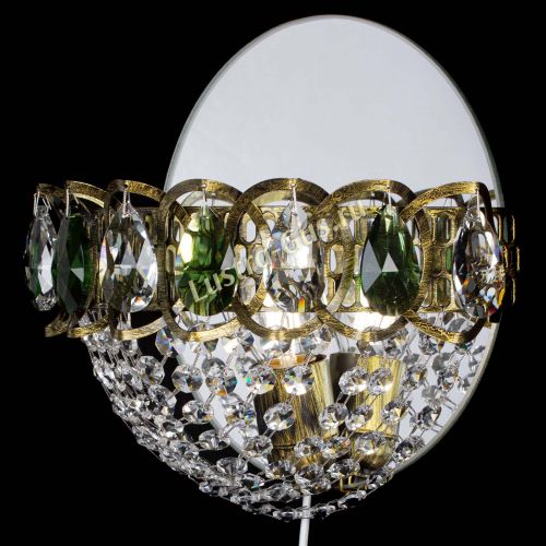 Бра Астра Сетка под бронзу Зеленая в Химках Гусь Хрустальный