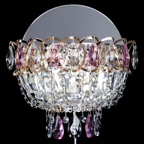 Бра Астра розовая в Химках Гусь Хрустальный