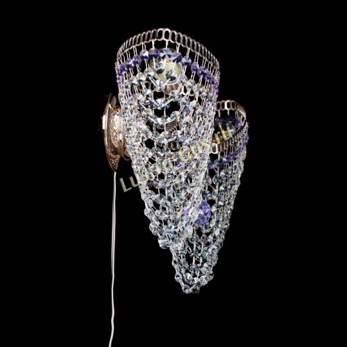 Бра Бутоны №2 фиолетовая в Химках Гусь Хрустальный