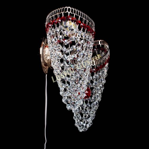 Бра Бутоны №2 красная в Химках Гусь Хрустальный