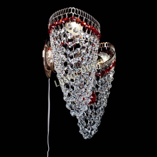 Бра Бутоны №2 красная в Химках Гусь Хрустальный