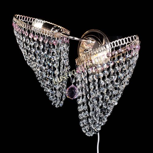 Бра Бутоны №2 розовая в Химках Гусь Хрустальный