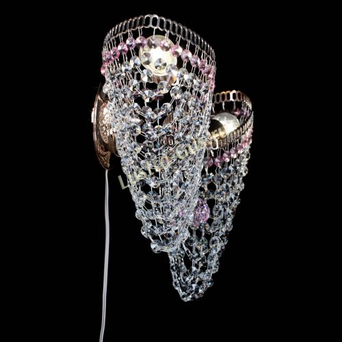 Бра Бутоны №2 розовая в Химках Гусь Хрустальный