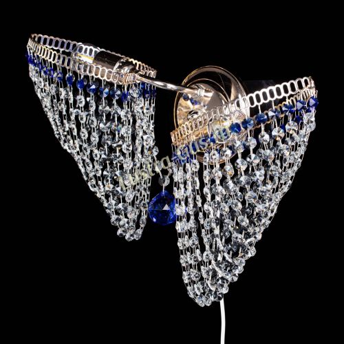 Бра Бутоны №2 синяя в Химках Гусь Хрустальный