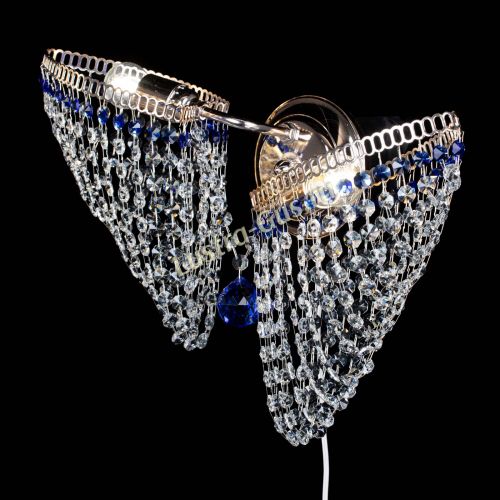 Бра Бутоны №2 синяя в Химках Гусь Хрустальный