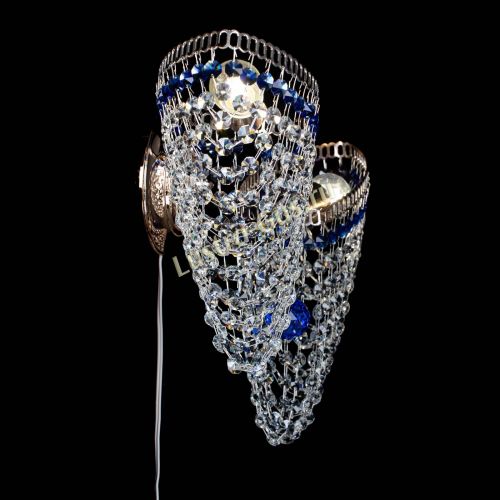 Бра Бутоны №2 синяя в Химках Гусь Хрустальный