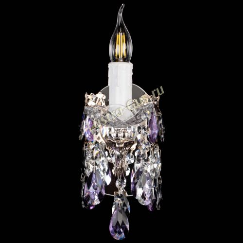 Бра Елизавета №1 мини фиолетовая в Химках Гусь Хрустальный