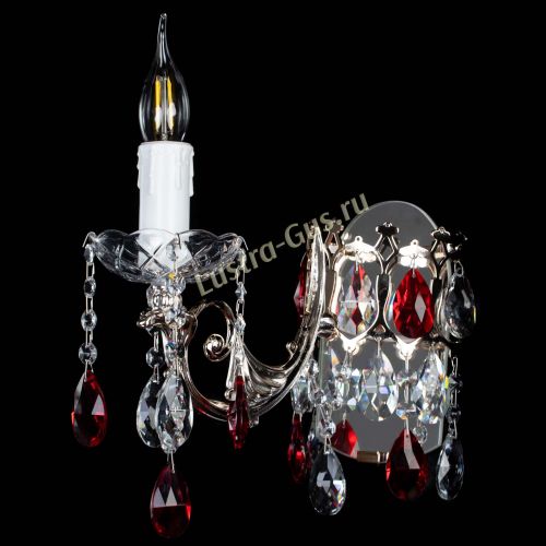 Бра Елизавета №1 мини красная в Химках Гусь Хрустальный
