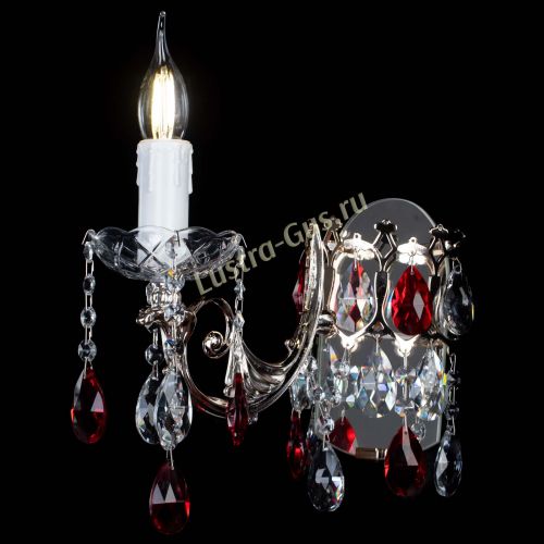 Бра Елизавета №1 мини красная в Химках Гусь Хрустальный