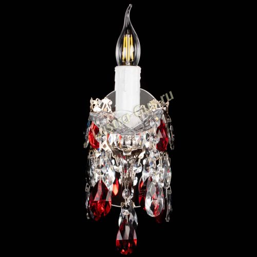 Бра Елизавета №1 мини красная в Химках Гусь Хрустальный