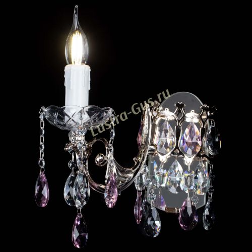 Бра Елизавета №1 мини розовая в Химках Гусь Хрустальный
