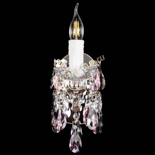 Бра Елизавета №1 мини розовая в Химках Гусь Хрустальный