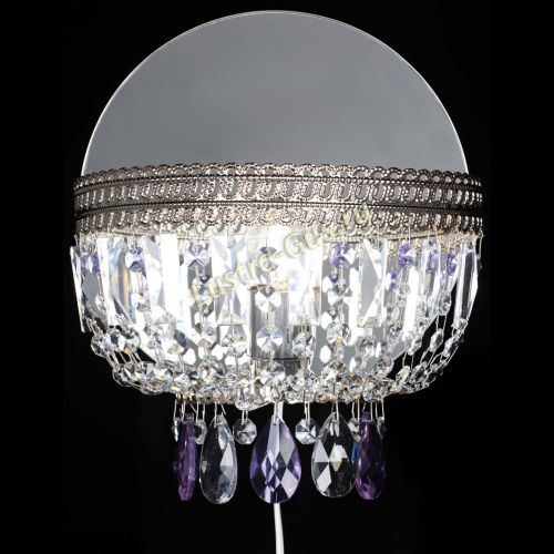 Бра Флоренция журавлик фиолетовая в Химках Гусь Хрустальный