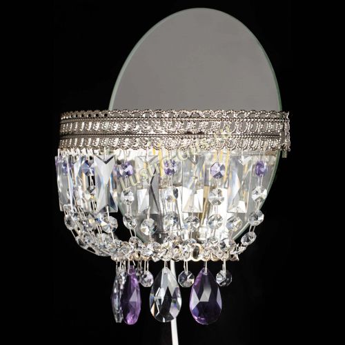 Бра Флоренция журавлик фиолетовая в Химках Гусь Хрустальный