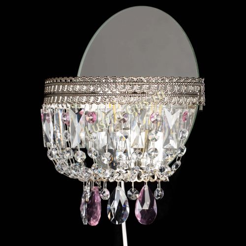 Бра Флоренция журавлик розовая в Химках Гусь Хрустальный