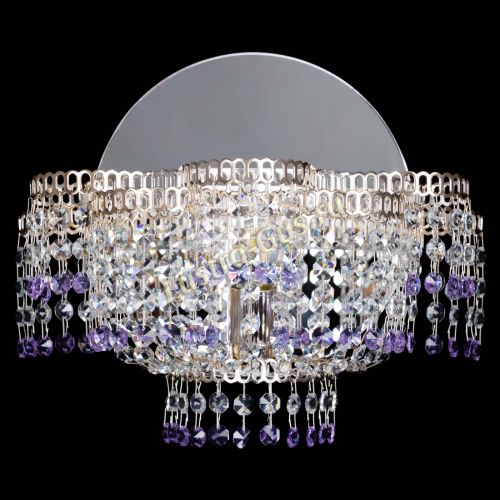 Бра Камелия обтикон Фиолетовая в Химках Гусь Хрустальный