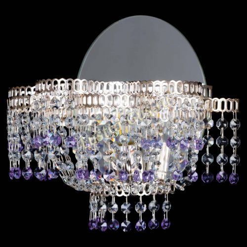 Бра Камелия обтикон Фиолетовая в Химках Гусь Хрустальный