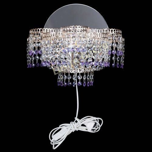 Бра Камелия обтикон Фиолетовая в Химках Гусь Хрустальный