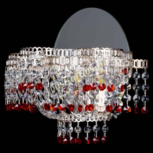 Бра Камелия обтикон Красная в Химках Гусь Хрустальный