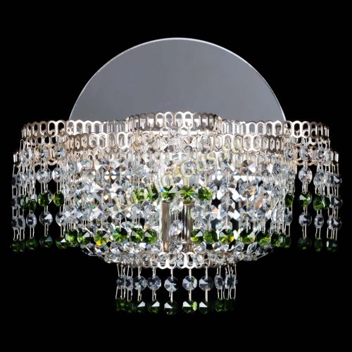 Бра Камелия обтикон Зеленая в Химках Гусь Хрустальный