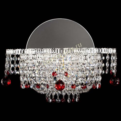 Бра Камелия шар красная в Химках Гусь Хрустальный