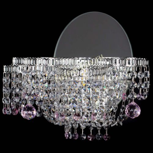 Бра Камелия шар розовая в Химках Гусь Хрустальный