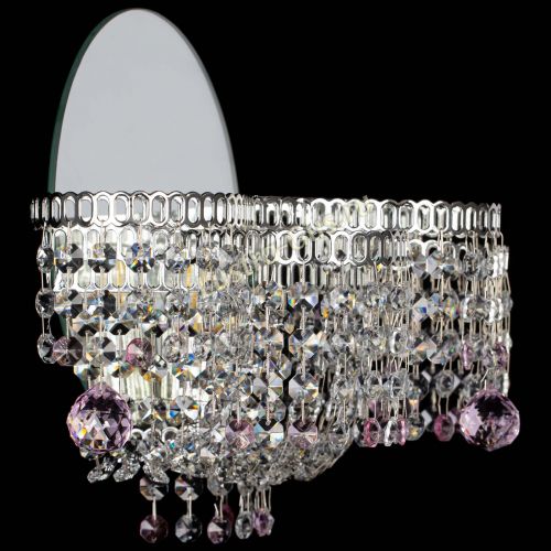 Бра Камелия шар розовая в Химках Гусь Хрустальный