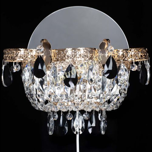 Бра Камея Флора черная в Химках Гусь Хрустальный