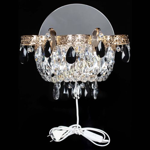 Бра Камея Флора черная в Химках Гусь Хрустальный