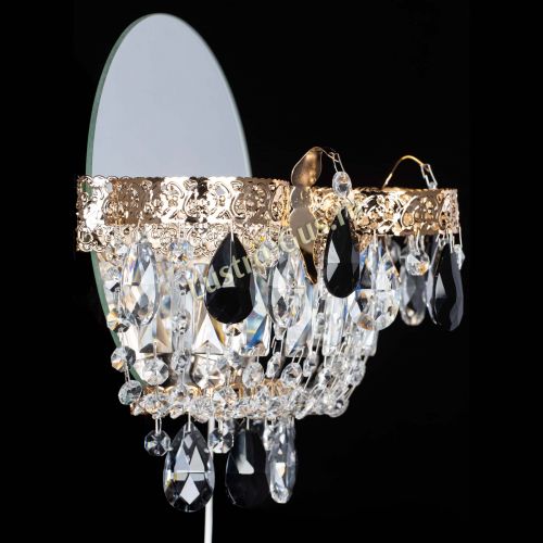 Бра Камея Флора черная в Химках Гусь Хрустальный