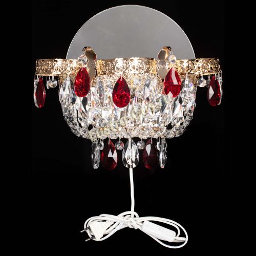 Бра Камея Флора красная в Химках Гусь Хрустальный