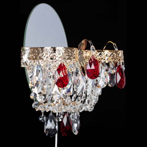 Бра Камея Флора красная в Химках Гусь Хрустальный