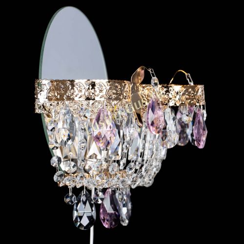 Бра Камея Флора розовая в Химках Гусь Хрустальный