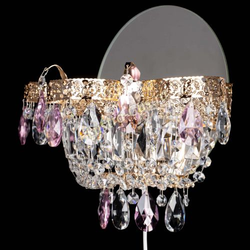 Бра Камея Флора розовая в Химках Гусь Хрустальный