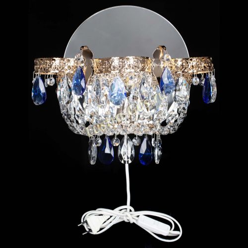 Бра Камея Флора синяя в Химках Гусь Хрустальный