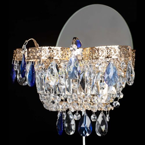 Бра Камея Флора синяя в Химках Гусь Хрустальный