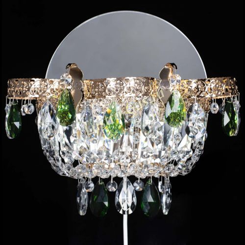 Бра Камея Флора зеленая в Химках Гусь Хрустальный