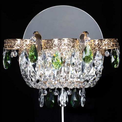 Бра Камея Флора зеленая в Химках Гусь Хрустальный