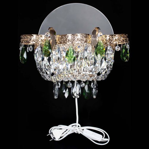 Бра Камея Флора зеленая в Химках Гусь Хрустальный