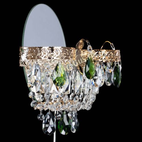 Бра Камея Флора зеленая в Химках Гусь Хрустальный