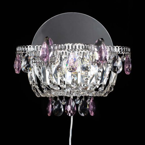 Бра Камея розовая в Химках Гусь Хрустальный