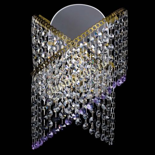 Бра Космея №1 фиолетовая под бронзу в Химках Гусь Хрустальный