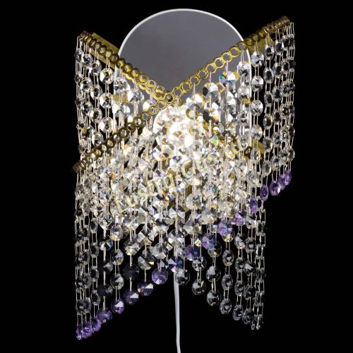 Бра Космея №1 фиолетовая под бронзу в Химках Гусь Хрустальный