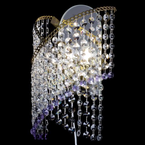 Бра Космея №1 фиолетовая под бронзу в Химках Гусь Хрустальный