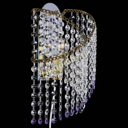 Бра Космея №1 фиолетовая под бронзу в Химках Гусь Хрустальный