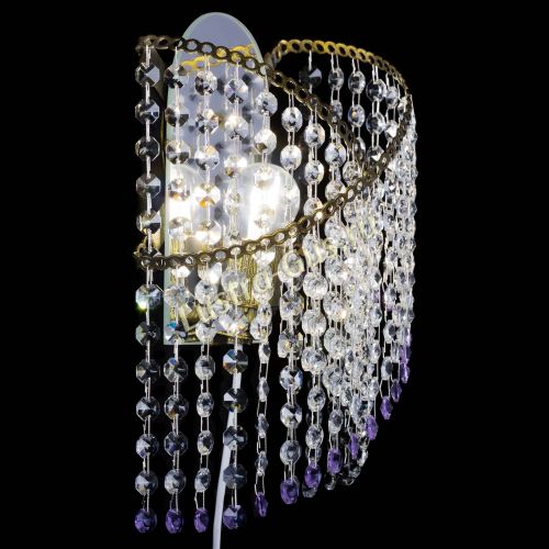 Бра Космея №1 фиолетовая под бронзу в Химках Гусь Хрустальный