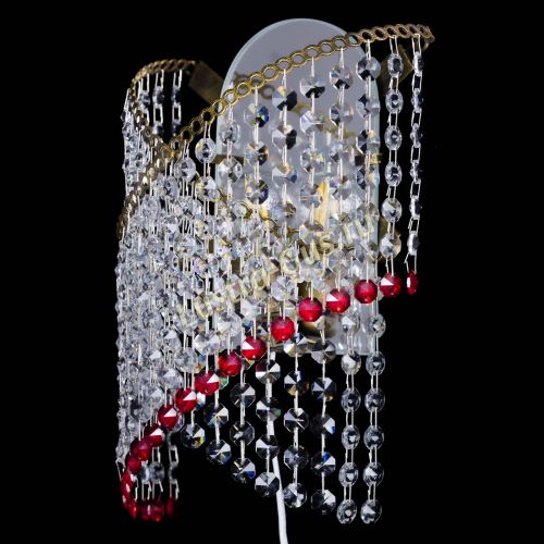 Бра Космея №1 красная под бронзу в Химках Гусь Хрустальный